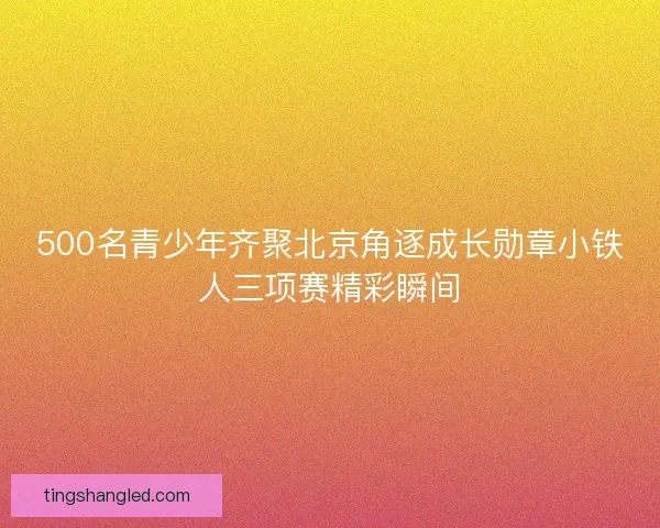 500名青少年齐聚北京角逐成长勋章小铁人三项赛精彩瞬间