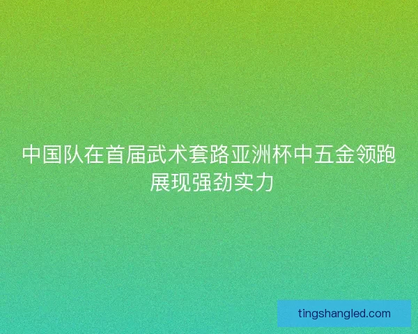 中国队在首届武术套路亚洲杯中五金领跑 展现强劲实力