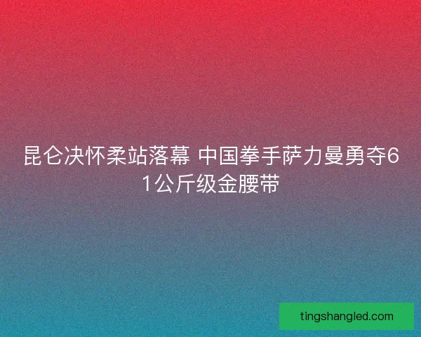 昆仑决怀柔站落幕 中国拳手萨力曼勇夺61公斤级金腰带